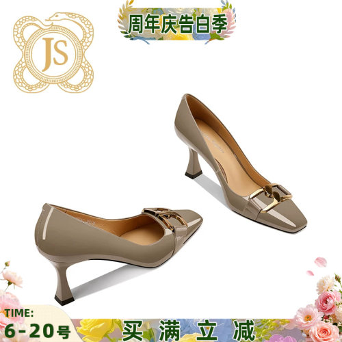 欧洲站复古晚风裸色新款高跟鞋