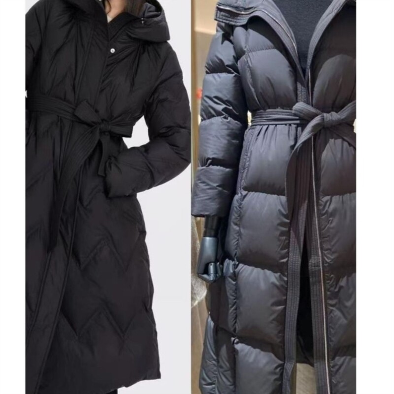 黑色羽绒服专用腰带女2025新款装饰冬季女款长款配饰配件棉衣棉服