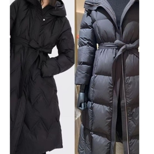 黑色羽绒服专用腰带女2025新款装饰冬季女款长款配饰配件棉衣棉服