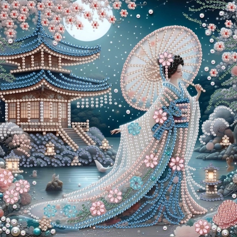 古风少女钻石画手工diy钻石贴画2025新款卧室装饰画亮钻益智礼物