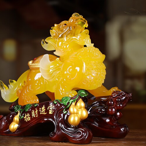 鑫源祥貔貅摆件公母一对