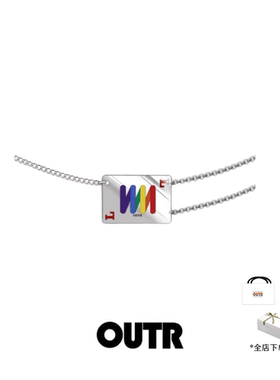 OUTR彩虹扑克牌项链设计师品牌