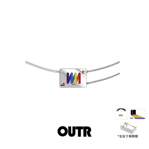OUTR彩虹扑克牌项链设计师品牌