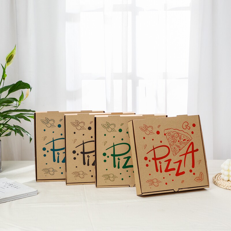 一次性良新披萨盒子牛皮纸包装盒