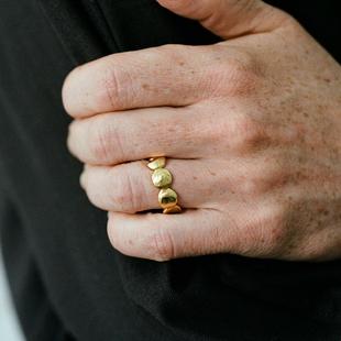 ABOAB ETERNITY系列Saros戒指925银厚镀金原创设计日月灵感