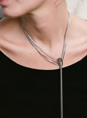 HORIZON系列Layered Waves项链轻奢原创设计925银厚镀金多种戴法