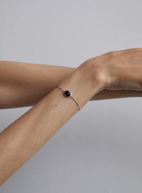 ABOAB男女925银厚镀金简约手链