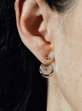 ABOAB ETERNITY系列Lunar耳饰925银厚镀金原创设计日月灵感