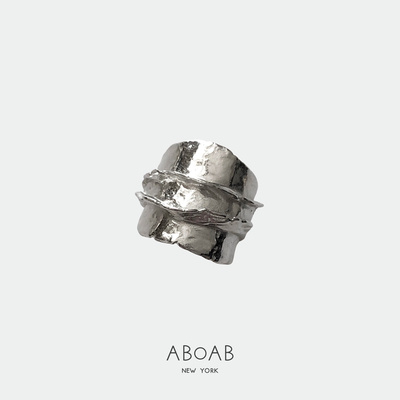 aboab纽约原创设计纯银镀金戒指
