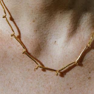 ABOAB ETERNITY系列Halo项链925银厚镀金原创设计日月灵感