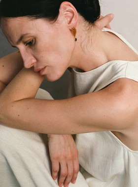 HORIZON系列Twin birds 耳饰原创设计925银厚镀金