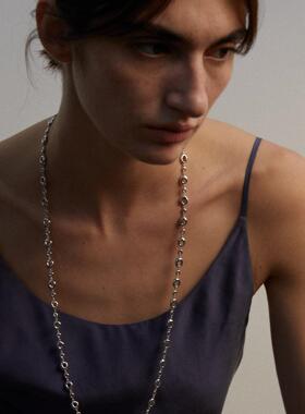 简约大气项链ABOAB银厚镀金