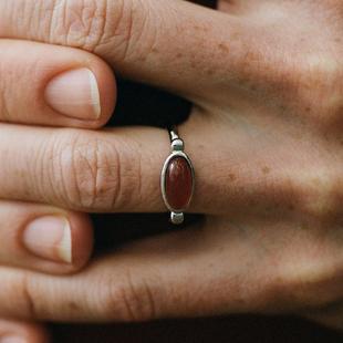 ABOAB ETERNITY系列 70s Slim戒指925银厚镀金原创设计日月灵感