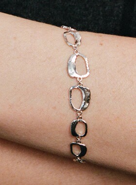 HORIZON系列Eye Socket手链原创设计925银厚镀金日常百搭轻奢