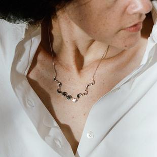 ABOAB ETERNITY系列Moon Phase项链925银厚镀金原创设计日月灵感