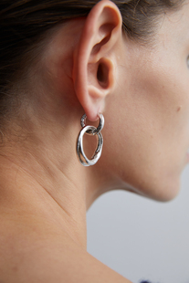 ABOAB SCULPTING系列 Reel in Hoops耳饰 戒指925银厚镀金原创设