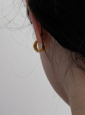 ABOAB SUBTLE系列Void Mini耳饰小号 原创设计手捏肌理 气质百搭