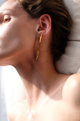 厚镀金耳饰ABOAB925银