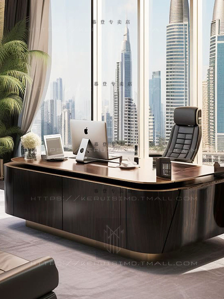 阿联酋老总桌 书桌轻奢现代 大班桌定做 公司董事长办公桌 总裁桌