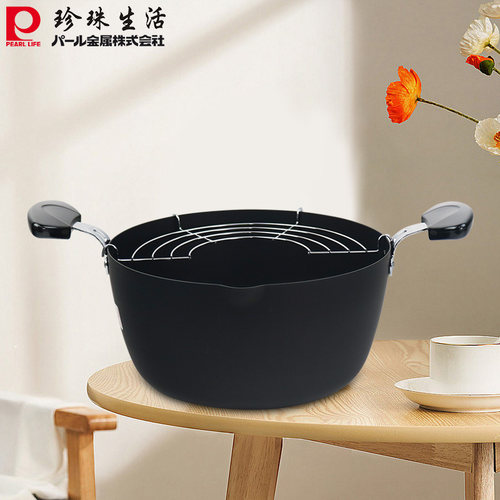 珍珠生活油炸锅防飞溅