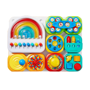 蒙氏早教启蒙益智忙碌板儿童玩具1一2一3岁STEM动脑板宝宝开锁版