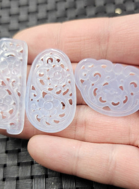 包邮返海蓝宝如意玉石挂件