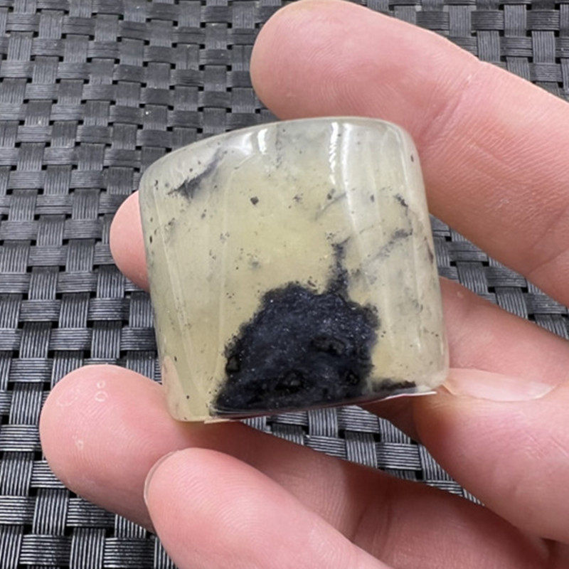 玉石扳指冰种岫玉扳指青花岫玉扳指大号水墨色扳指加宽扳指玉指环