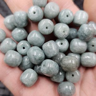 且末蓝老型珠玉石散珠石英岩玉路路通手链项链饰品配件手工玉珠子