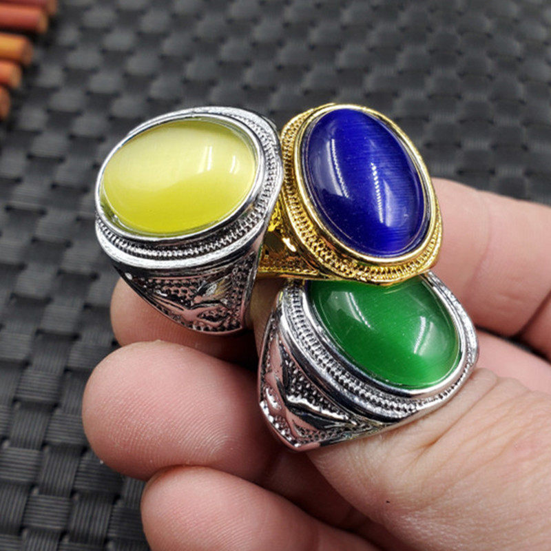 宝蓝色苹果绿大展宏图饰品戒指