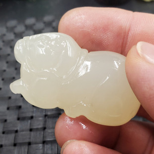 玉石挂件新疆和田白玉生肖羊挂件方解石玉羊吊坠立体羊项链坠玉坠