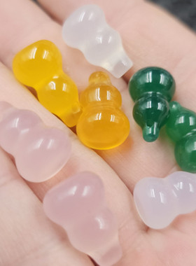包邮冰种粉玉髓葫芦玉石挂件