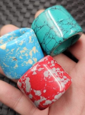 仿绿松石仿玉石扳指手饰