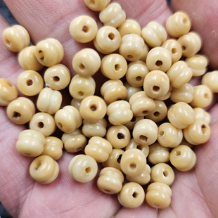 菩提根老型珠散珠牙黄色节节高路路通diy手链饰品配件手工珠子
