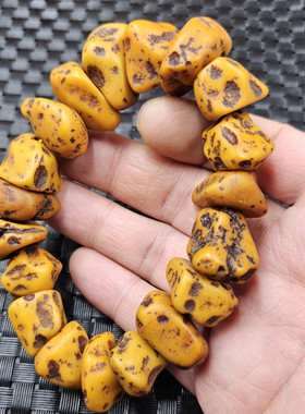 荧光浮盐水蜜蜡随型珠手链人造