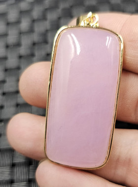 包邮粉色平安牌玉石挂件