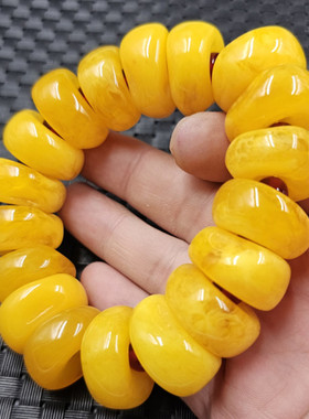 荧光浮盐水蜜蜡算盘珠手链