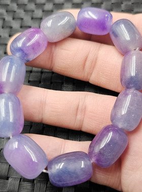 紫罗兰路路通玉石手链紫色
