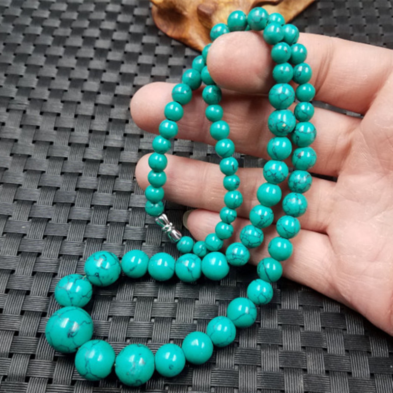 新款精美优化项链绿色天然玉石