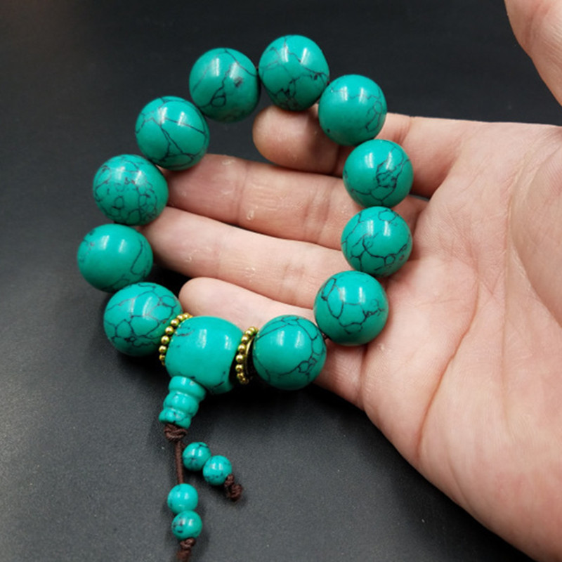 厂家直销优化绿松石手串圆珠手链