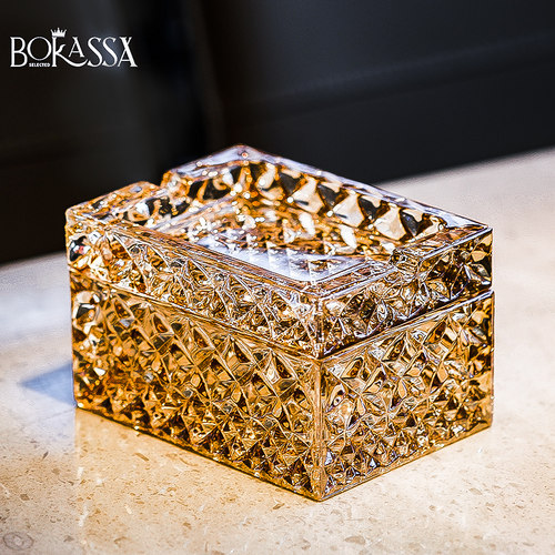 BOKASSA烟灰缸带盖设计防飞灰