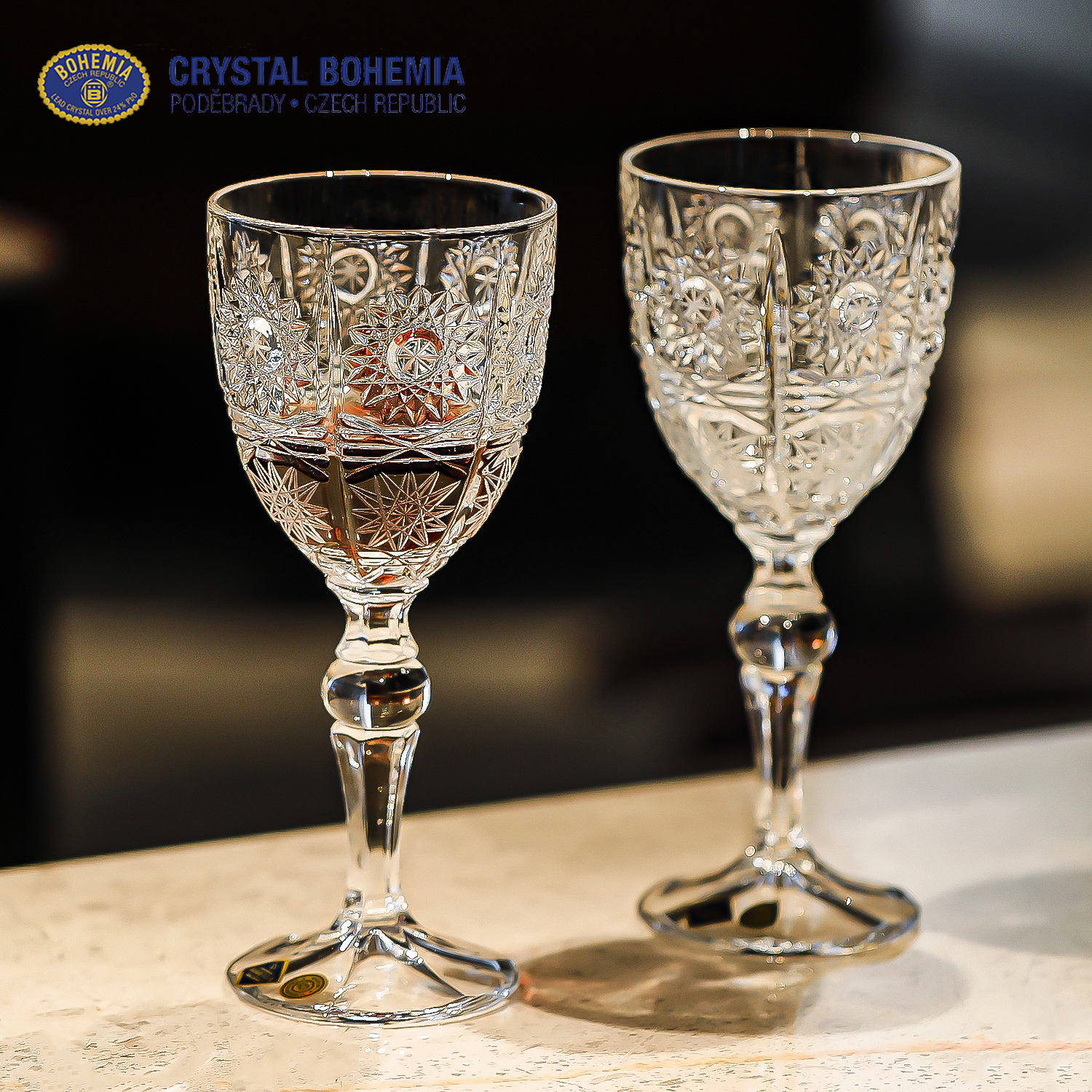 捷克进口水晶玻璃红酒杯香槟杯