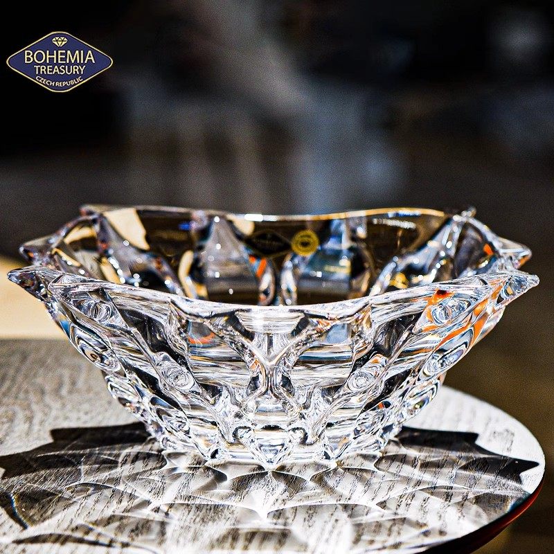 BOHEMIA捷克进口波西米亚水晶玻璃果盘时尚水果盘果盆果斗糖缸,家居饰品,果盘/果篓,淘宝优惠券,粉丝福利购,淘宝优惠卷