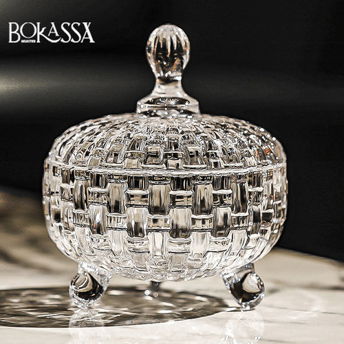 创意编制设计带盖糖缸