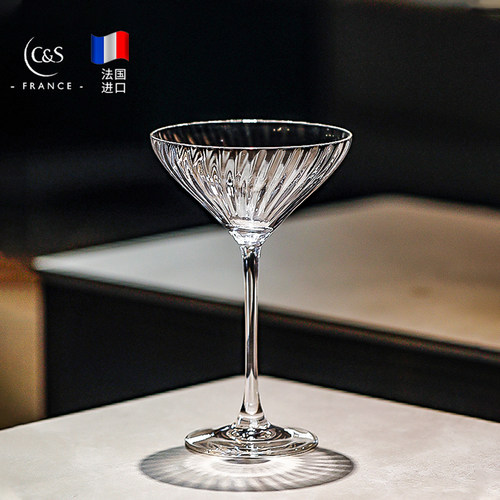 家用酒店吧台高脚宽口鸡尾酒杯