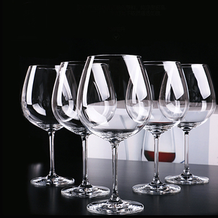 进口红酒杯水晶玻璃大肚高脚杯大号勃艮第葡萄酒杯子家用套装