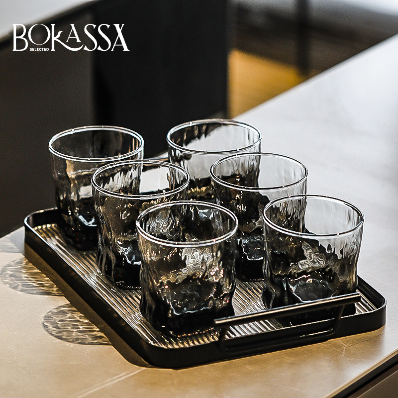 2025新款高颜值耐热玻璃泡茶水杯家用高档洋酒杯轻奢果汁牛奶套装