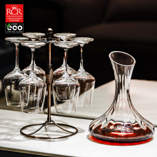 意大利进口RCR红酒杯醒酒器套装家用高档水晶玻璃高脚葡萄酒杯子