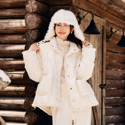 【暖意轻中式】一手长立领羽绒服