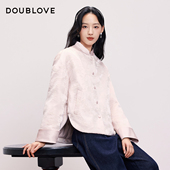 国风缎面提花羽绒服外套DOUBLOVE贝爱2025冬季 暖意轻中式 新款