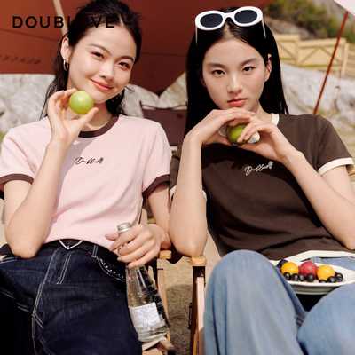 【棉感瘦瘦T】圆领撞色T恤